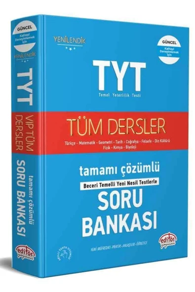 EDİTÖR TYT TÜM DERSLER ÇÖZÜMLÜ SORU BANKASI ürün görseli 1
