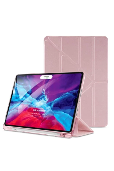 Apple Ipad Pro 11'' 2020 2.Nesil Kılıf (A2228-A2068-A2230) Origami Pencil Rose Gold