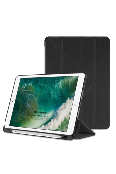 Apple Ipad 9.7 2018 Kılıf (A1893-A1954) Origami Pencil Siyah