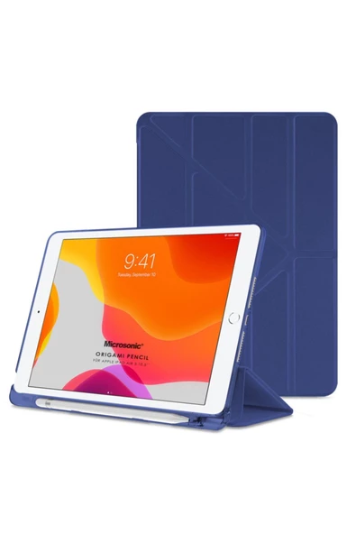 Microsonic Ipad Air 3 10.5'' 2019 Kılıf (A2152-A2123-A2153-A2154) Origami Pencil Lacivert