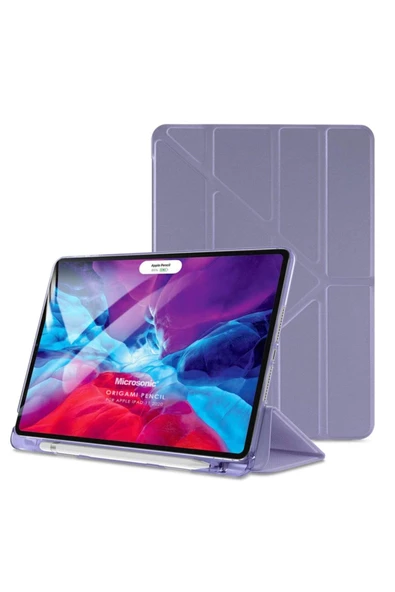 Apple Ipad Pro 11'' 2020 2.Nesil Kılıf (A2228-A2068-A2230) Origami Pencil Lila