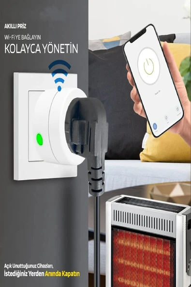 Akıllı Priz – Wifi Uzaktan Kontrol, Anlık Enerji Takip, Zamanlayıcı Özellikli Tuya Destekli Priz 10A - 3