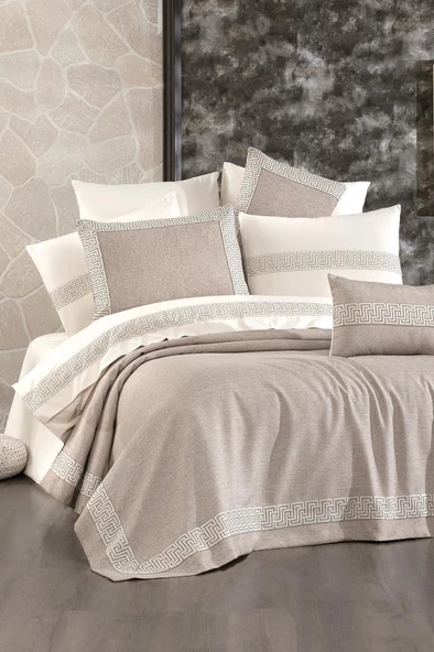 Çeyiz Diyarı Saniye 10 Parça Çeyiz Seti Bej ürün görseli