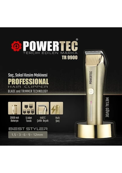 Powertec TR-9900 Saç Sakal Tıraş Makinesi