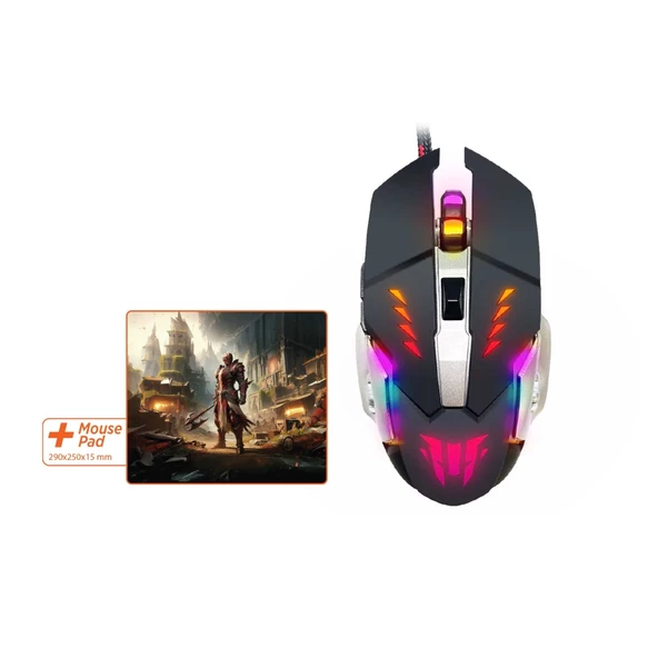 Polosmart Gaming Mouse + Mouse Pad PGS303