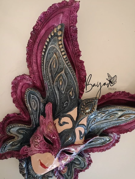Kelebek mask duvar süsü - 2