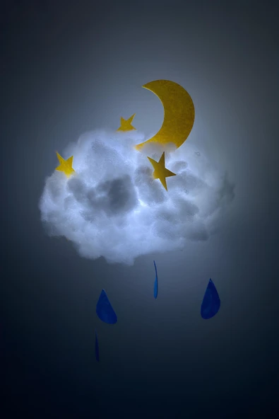 Çocuk Odası Dekoratif Gece Lambası – 3 Modlu Bulut Tasarımlı, Kendin Yap Gece Lamba Masaüstü Kullanım - 3