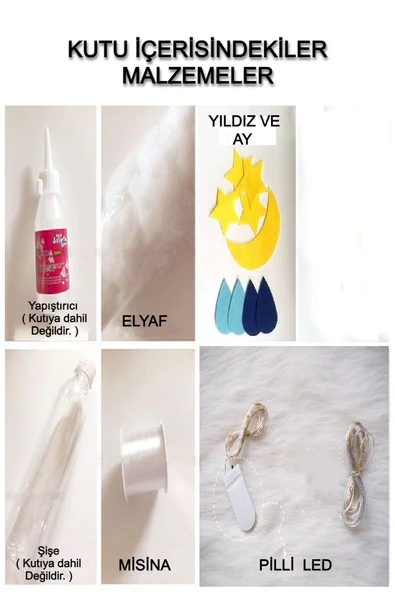 Çocuk Odası Dekoratif Gece Lambası – 3 Modlu Bulut Tasarımlı, Kendin Yap Gece Lamba Masaüstü Kullanım - 2