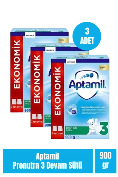 Aptamil Pronutra 3 Devam Sütü 900 gr - Ekonomik Paket 3 Adet