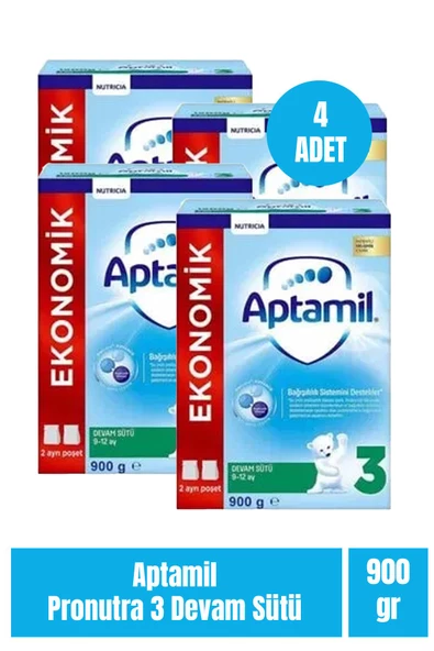 Aptamil Pronutra 3 Devam Sütü 900 gr - Ekonomik Paket 4 Adet