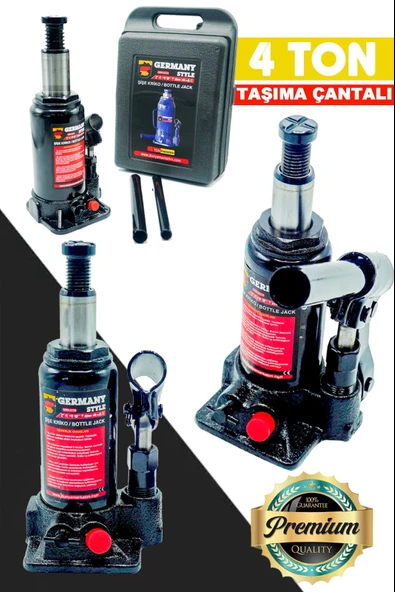 Germany Style Titanium Pro Black 4 Ton Hidrolik Araba Karavan Oto Şişe Kriko - 2