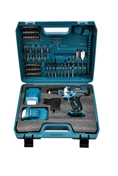 prohummer PH229 Yeni Seri 58vf Şarjlı Matkap Mavi Çift Akülü Darbesiz 84 Parça Set Hediyeli - 2