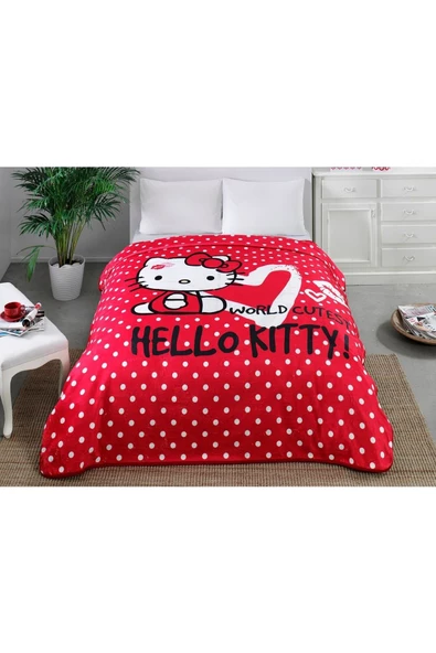 TAÇ Hello Kitty Lisanslı ÇİFT KİŞİLİK Battaniye