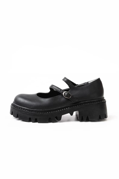 Siyah Günlük Yüksek Tabanlı Loafer Ayakkabı - 4