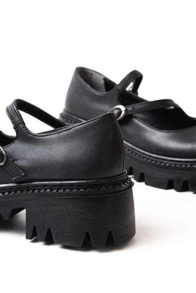 Siyah Günlük Yüksek Tabanlı Loafer Ayakkabı - 5