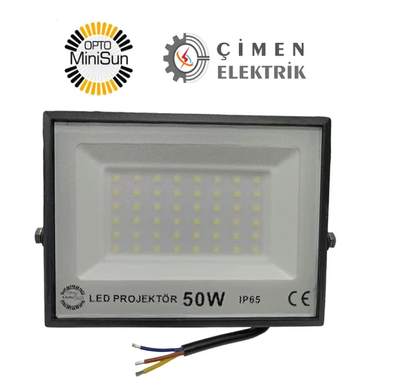 OPTO MİNİSUN 50W Led Projektör 6400K Beyaz Işık