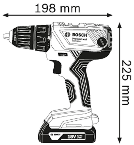 Bosch GSR 180-LI 2x2.0Ah Çift Akülü Şarjlı Matkap 06019F810A - 5