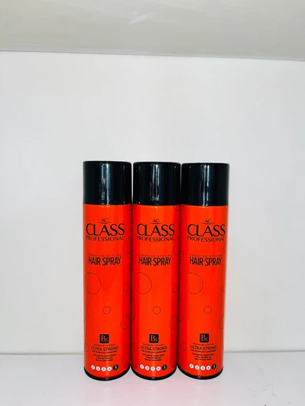 AC CLASS profesyonel ultra güçlü saç spreyi 250ml 3xadet