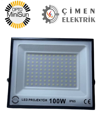 OPTO MİNİSUN 100W Led Projektör 6400K Beyaz Işık