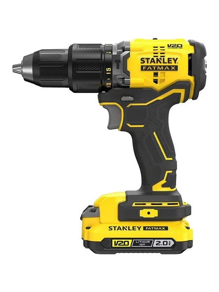 Stanley SBD715D2K 18V 2.0 Ah V20 Li-On Çift Akülü Kömürsüz Darbeli Matkap
