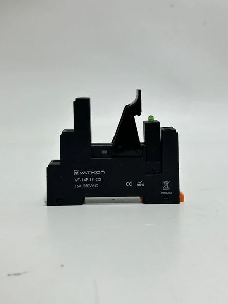 Vatkon VT-14F-1Z-C3 Çift Kontak (8 Pinli) Role Tutucu (1 Adet) - Resim 2