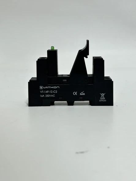 Vatkon VT-14F-1Z-C2 Çift Kontak (8 Pinli) Role Tutucu (1 Adet) - Resim 2