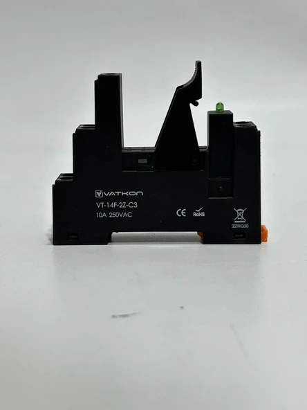 Vatkon VT-14F-2Z-C3 Çift Kontak (8 Pinli) Role Tutucu (1 Adet) - Resim 2