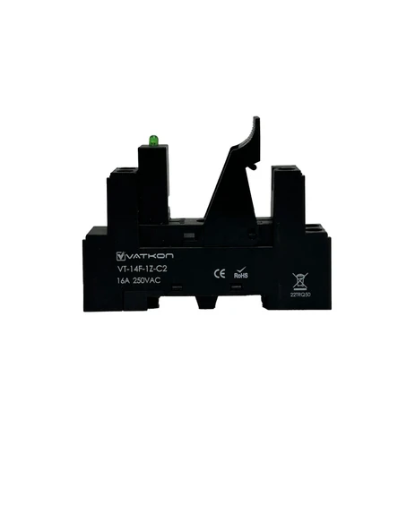 Vatkon VT-14F-1Z-C2 Çift Kontak (8 Pinli) Role Tutucu (1 Adet) ürün görseli