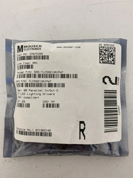 Texas Instruments TLC59213AIPWT Led Aydınlatma Sürücüsü 25 Adet - Resim 2