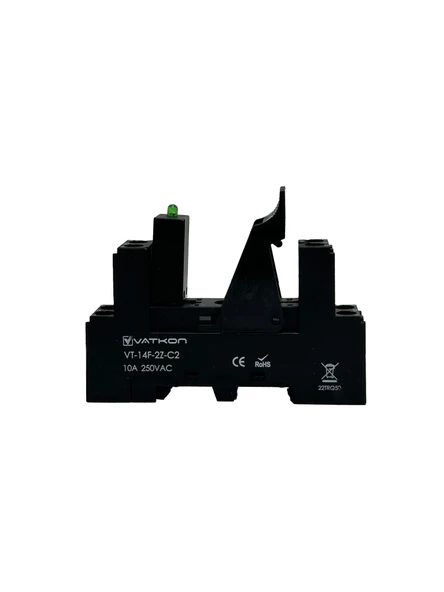 Vatkon VT-14F-2Z-C2 Çift Kontak (8 Pinli) Role Tutucu (1 Adet) ürün görseli