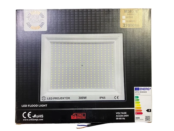 Opto MiniSun Slim Led Projektör 300W Beyaz M38300 - 2