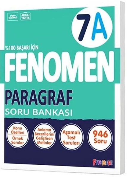 FENOMEN 7. SINIF PARAĞRAF A SORU BANKASI ürün görseli