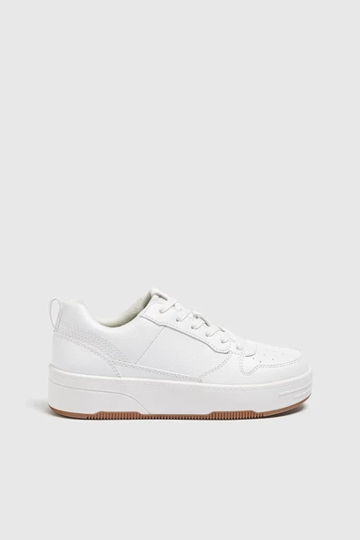 Pull & Bear Beyaz Sneaker Kadın Spor Ayakkabısı - 2