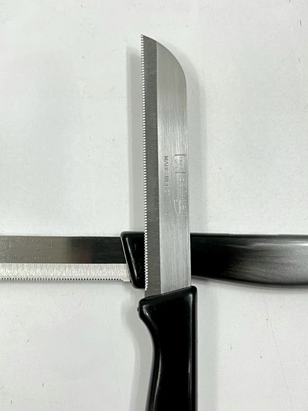 Solingen Tırtıklı Meyve Bıçağı 6'lı Black Serisi Gri Model - 5