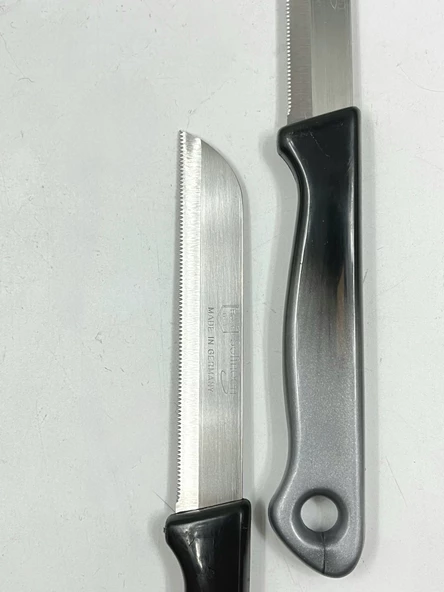 Solingen Tırtıklı Meyve Bıçağı 6'lı Black Serisi Gri Model - 3