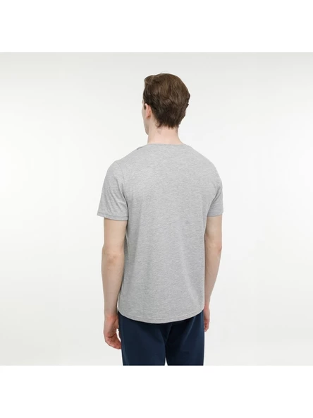Lumberjack BSC V NK Tişört 4FX Gri Erkek Kısa Kol T-Shirt M-CT106 - 4