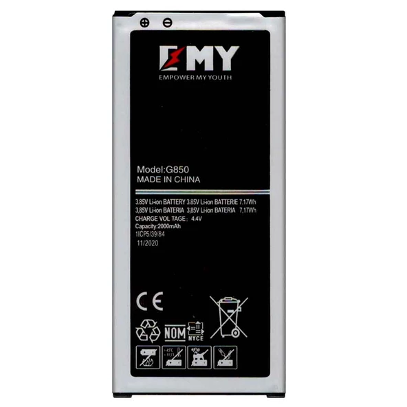 Samsung Galaxy Alpha G850 Uyumlu EMY Batarya ürün görseli 1