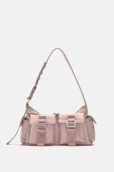 Zara Pembe Kol Çantası M Beden