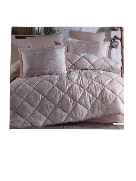 Clasy Ranforce %100 Pamuk Uyku Seti Çift Kişilik Ramina V1 Bej - 2