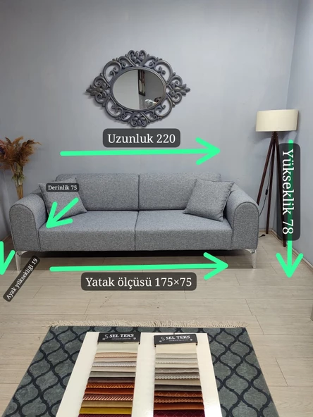 Mimoza Üçlü Koltuk - 3