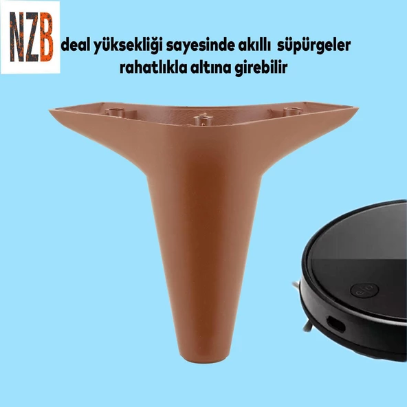 Mobilya Kanepe Koltuk TV Ünitesi Yükseltici Destek Ayağı Ayakları 12 cm Kahve 20'li Set - Resim 7