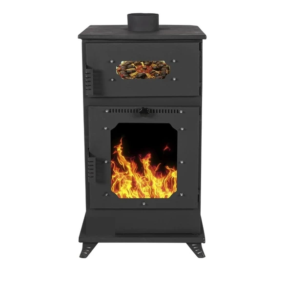 Etinova Pelet Sobası Eti-M002 Mini Fırınlı Pelet Sobası