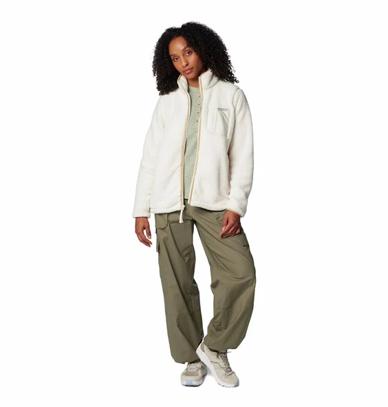 Columbia West Bend Tam Fermuarlı II Kadın Polar Üst Ekru AK5171 - Resim 5