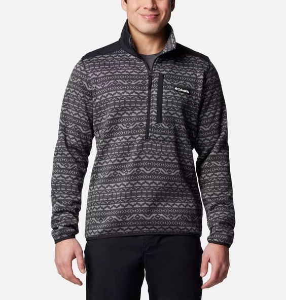 Columbia Mens Sweater Weather Printed Half Zip II Erkek Polar AO5809