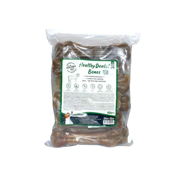 Eco Natura Pet Healty Dental Bones Natural Pres Kemik 21Cm 10Lu 1600Gr - 2