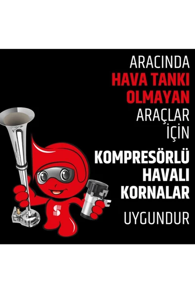 Seger Korna Kompresörlü Üç Plastik Borulu 12v Kırmızı - 2