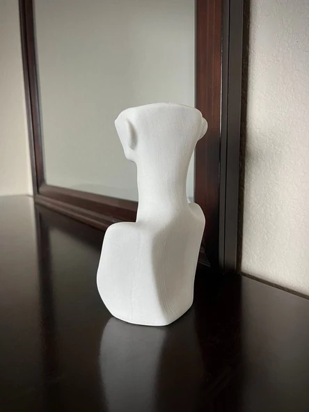 Kadın büst vazo kalemlik fırçalık - 3