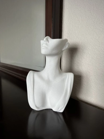 Kadın büst vazo kalemlik fırçalık - 4