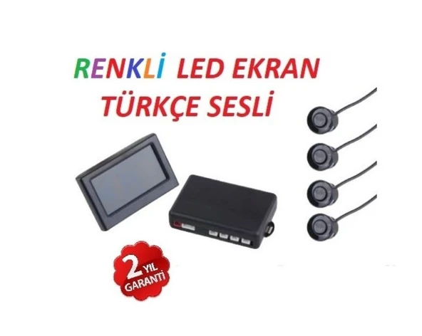 Autoware Renkli Lcd Ekranlı Türkçe Sesli Park Sensörü - 2