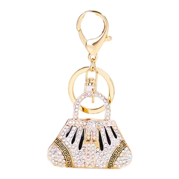 Kristal Taşlı Çanta Anahtarlık Siyah No.1 ürün görseli